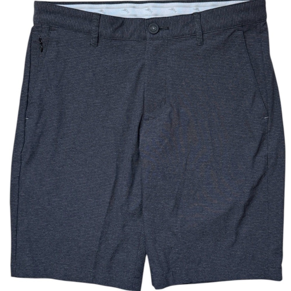 Tommy Bahama 40" Waist Black Chip Shot Shorts IslandZone 10" Inseam Golf Shorts